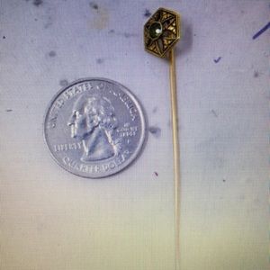 14k Gold vintage art nouveau stick pin